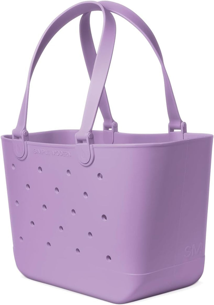 Simple Modern Strandtasche aus Gummi | Grosse Wasserdichte Tragetasche mit Reissverschlusstasche für