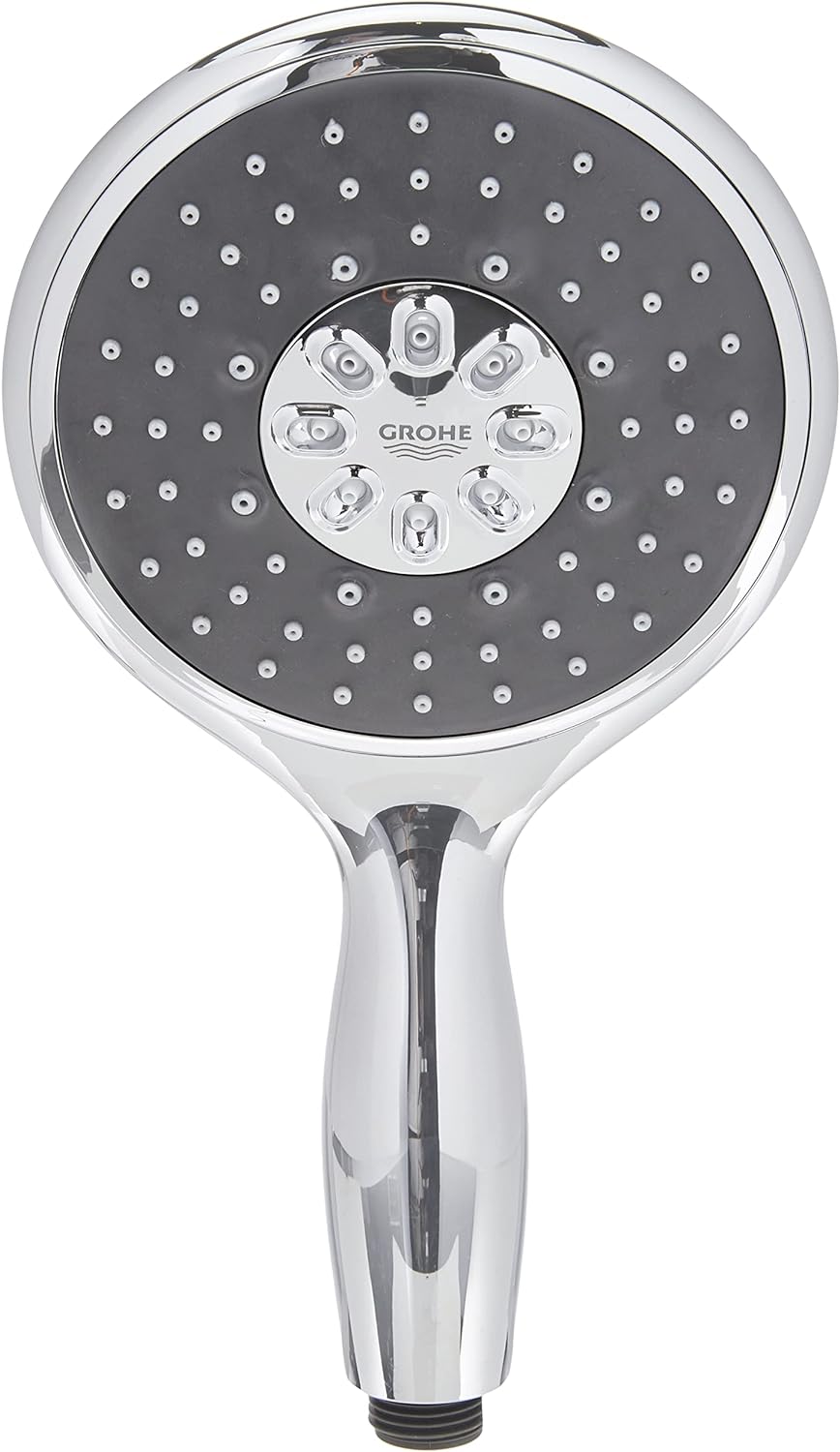 GROHE Vitalio Rain 130 - Handbrause (wassersparend, 4 Strahlarten, Universal Befestigungssystem, One