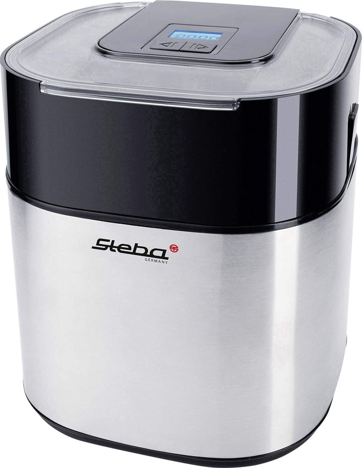 Steba IC 30 Eismaschine, Edelstahlgehäuse, Isolierbehälter mit 1,5 Liter Volumen, Timer 20 bis 40 Mi