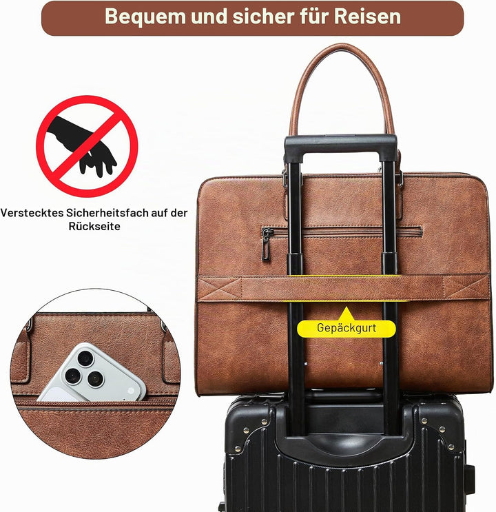 Shrrie Laptop Tasche für Frauen,Wasserdichte Arbeitstasche Laptop Tote Bag,Aktentasche mit Tasche Be