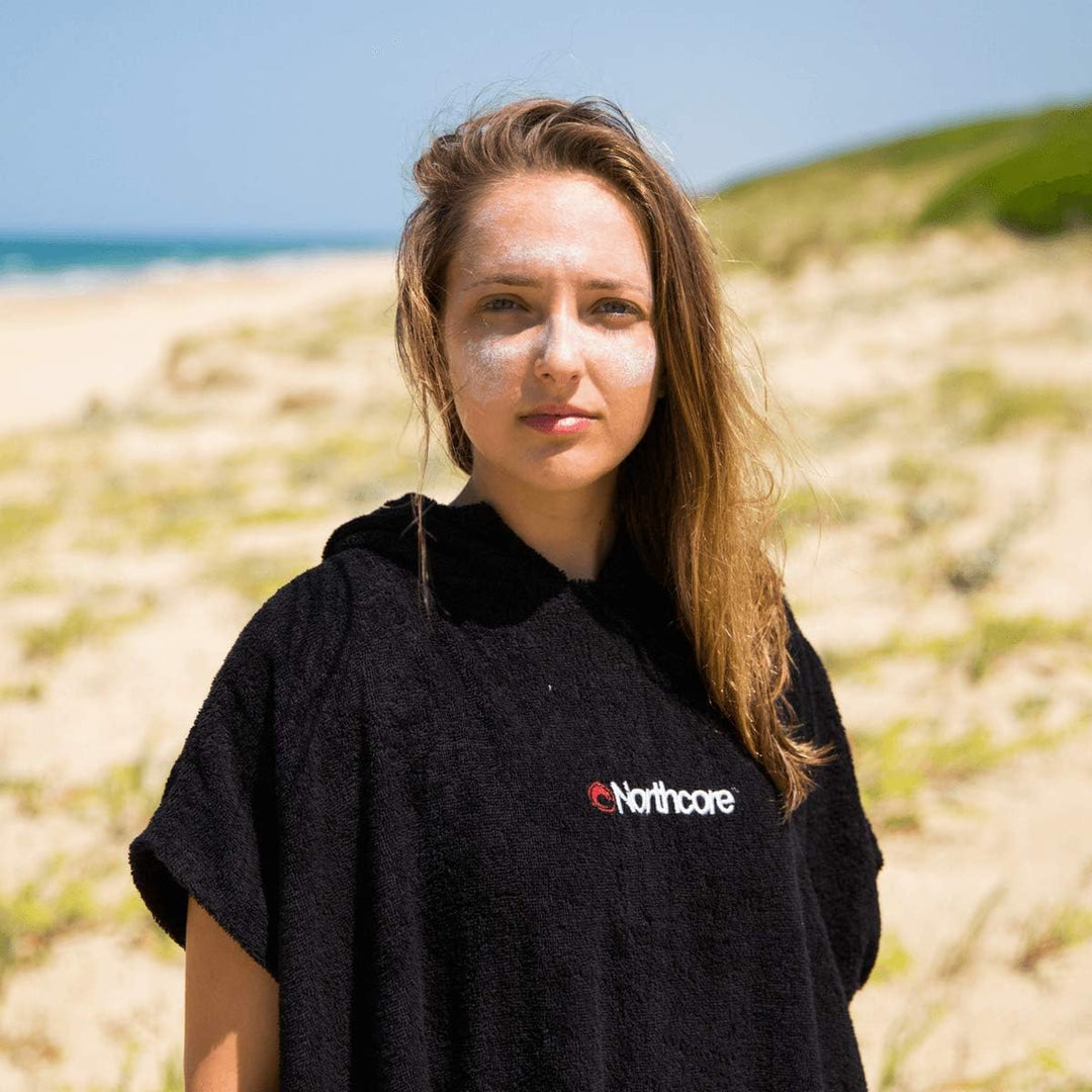 Northcore Beach Basha Wickelponcho Einheitsgrösse Schwarz, Einheitsgrösse Schwarz