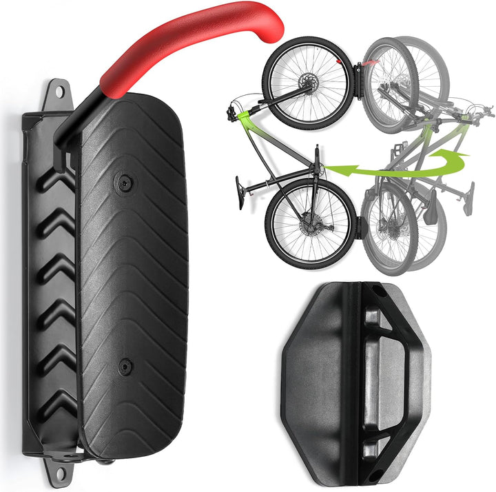 Housolution Drehbare Fahrrad-Wandhalterung, Vertikaler Fahrradaufhänger für die Garage, Mountainbike