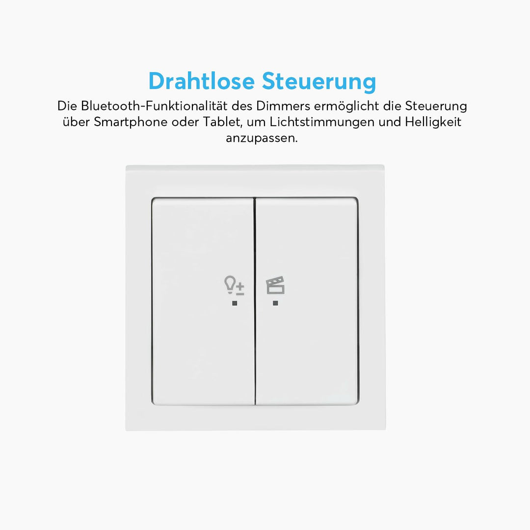Busch-Jaeger 62851 UJ-84-WL LED-Dimmer flex Wireless Komplettset Tastdimmer-Einsatz Tastbedienfeld 2