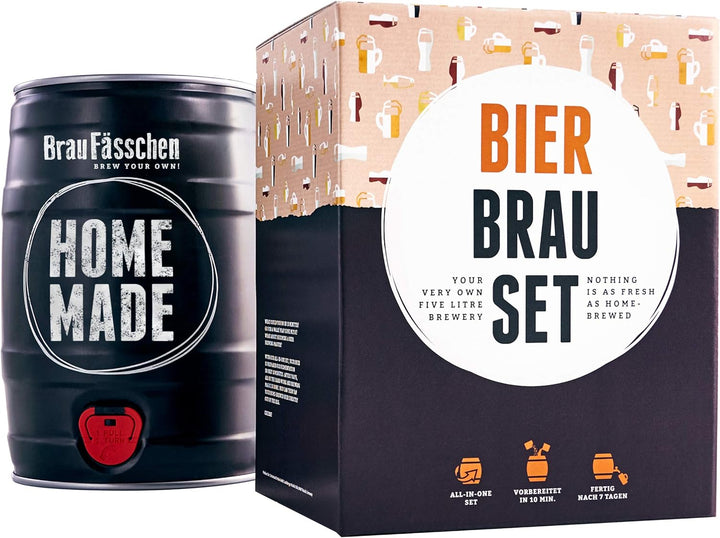 Braufässchen | Bierbrauset zum selber brauen | Weissbier im 5L Fass | In 7 Tagen gebraut | Geburtsta