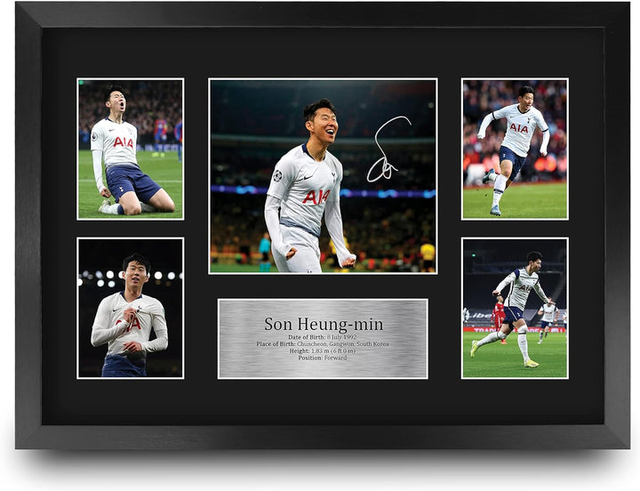 HWC Trading FR A3 Son Heung-min Tottenham Hotspurs Spurs Geschenke Gedruckt, Signiert Autogramm Bild