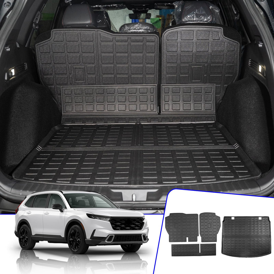 Rongtaod Cargo Mat Compatible with 2023 2024 Honda CRV Hybrid Cargo Liner Trunk Mat Back Seat Cover