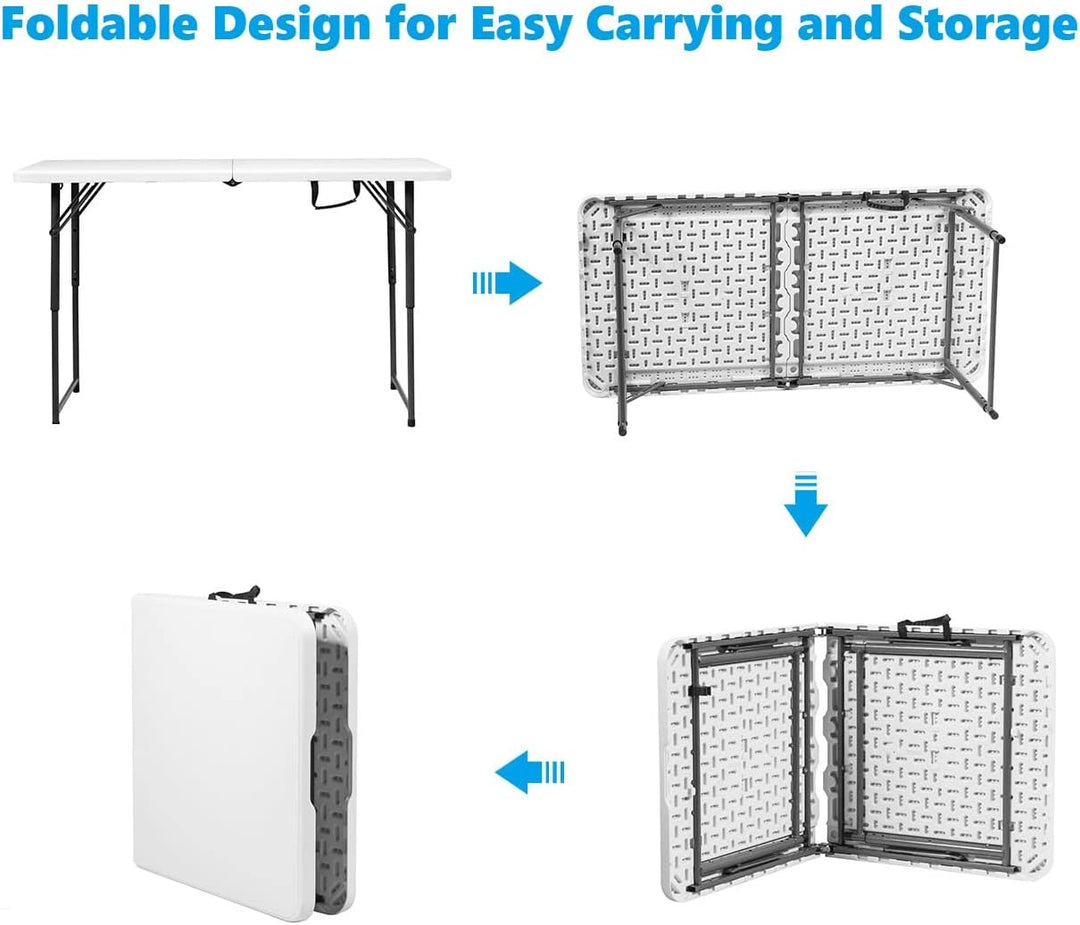 GIANTEX Campingtisch Balkontisch klappbar, Gartentisch 3-stufig höhenverstellbar, Esstisch Klapptisc