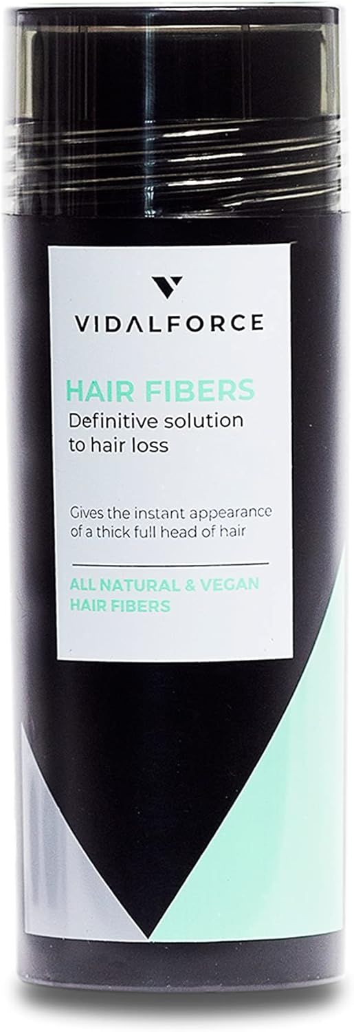 VidalForce. Streuhaar Mittelbraun 30gr I 100% Natürlich Ansatzpuder I Dichtes Haar in 20 s I Ansatzp