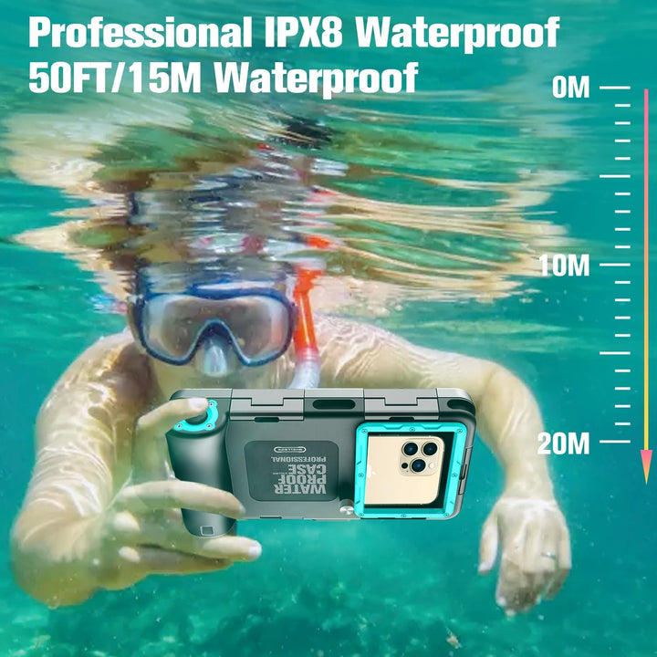 ZLIME wasserdichte Handyhülle 7.0 Zoll Unterwasser Wasserfeste Handy Wasserschutzhülle Handytasche,