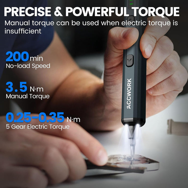 Elektrischer Schraubendreher, 68 in 1 Präzisions Electric Screwdriver - mit 64 Magnetischen S2 Bits