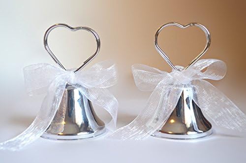 20 Stück Silber Küssen Glöckchen Kussglocke Gastgeschenk Namenskärtchen Hochzeit Tischkärtchen