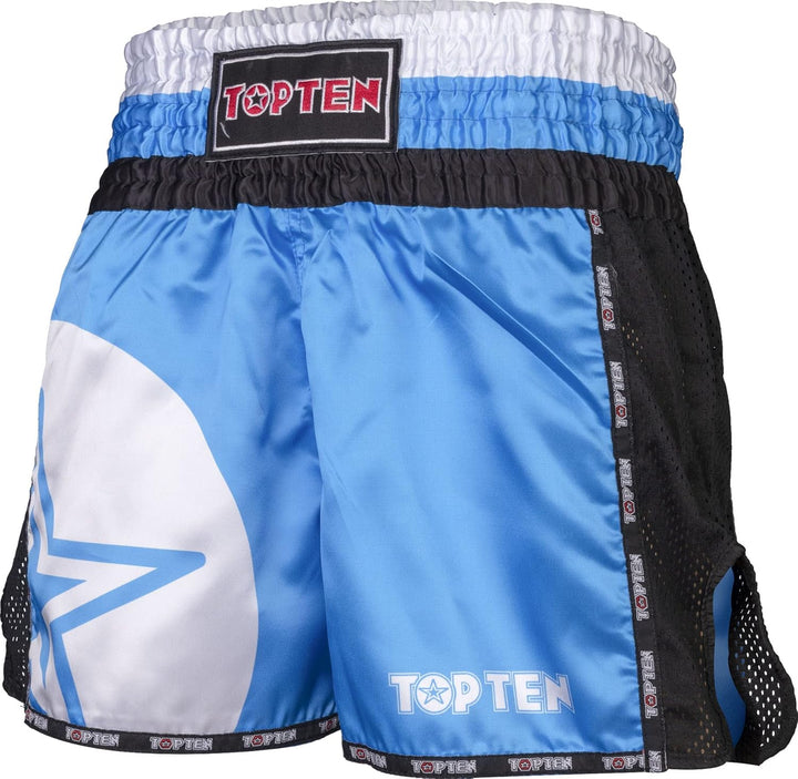 TOP TEN Thaibox-Shorts „Star“ L Blau, L Blau
