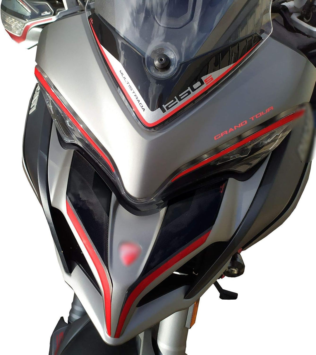 Resin Bike Aufkleber für Motorrad Kompatibel mit Ducati Multistrada Grand Tour 1260 S 2018-2020. Bug