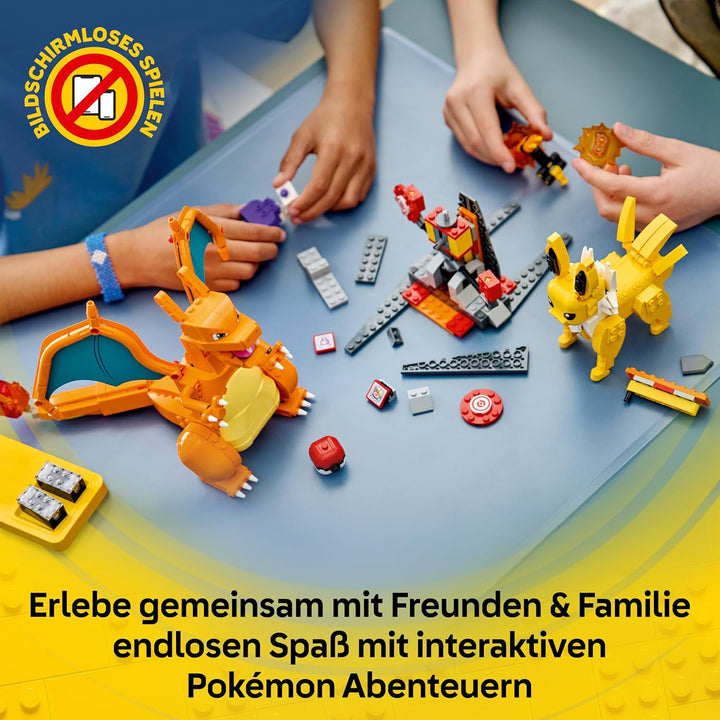 LEGO Pokémon SMART Play: Ultimativer Showdown zwischen Glurak und Blitza - All-in-1 Set mit 2 SMART