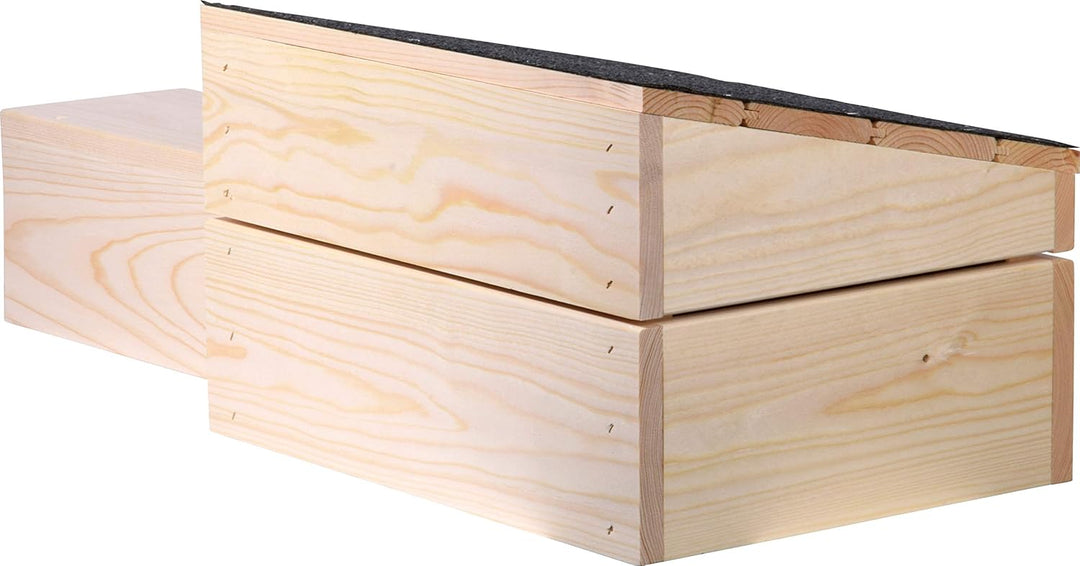 dobar® 22227FSCe Igelhaus Bitumendach Bausatz - Igelschafhaus extra Langer Eingang - Igelhöhle Massi