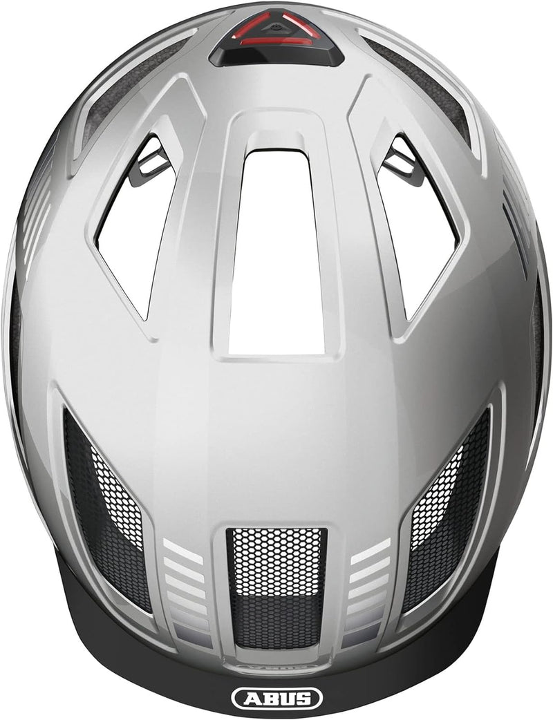 ABUS Stadthelm Hyban 2.0 - Fahrradhelm mit Rücklicht, ABS-Hartschale, guter Passform - für Damen und