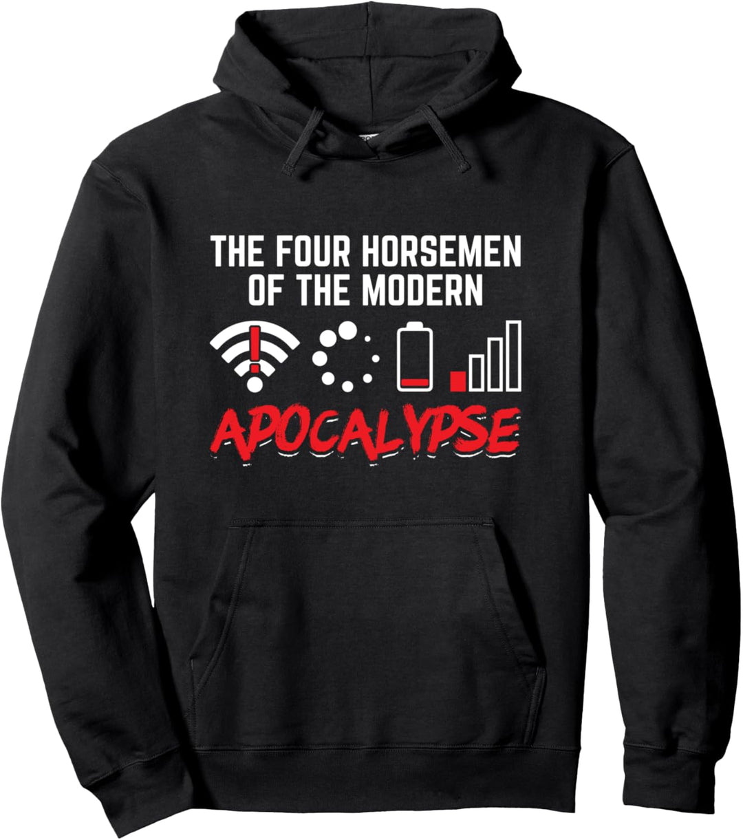 Die vier modernen apokalyptischen Reiter Problem Nerd Geek Pullover Hoodie