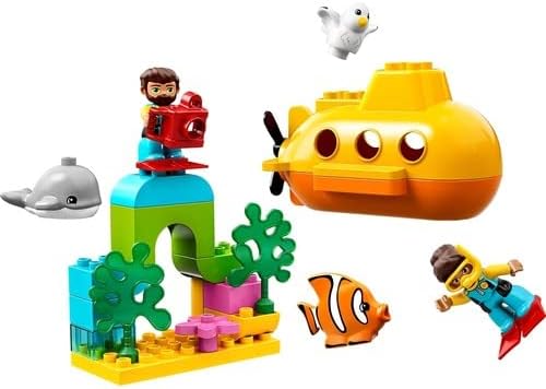 LEGO 10910 DUPLO Town U-Boot-Abenteuer, Badespielzeug das Luftblasen Macht, Bauset für Kinder im Alt
