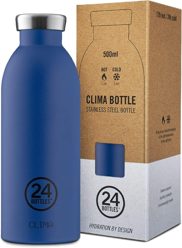 24Bottles Clima Flasche - 330ml/500ml/850ml Thermosflasche mit 100% Versiegeltem Deckel (12 Stunden