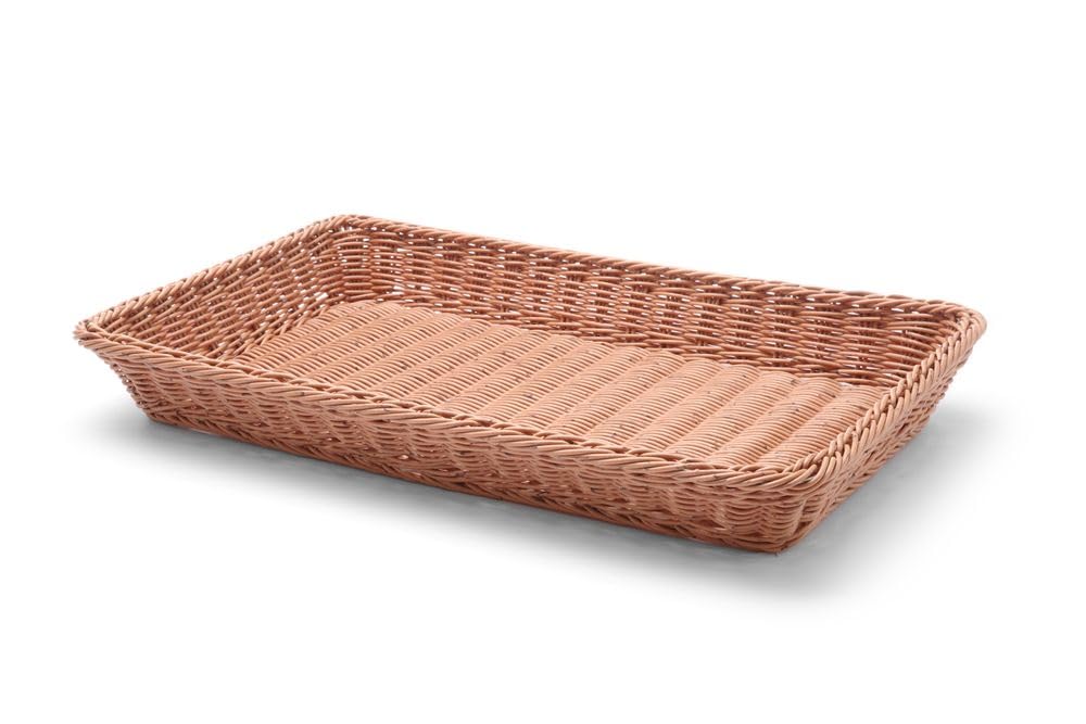 HENDI Brotkörb, Brötchenkorb, Körbe, Verstärkt durch einen Stahlrahmen, GN 1/1, 530x325x(H)65mm, GN