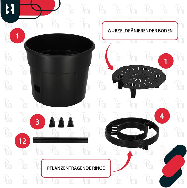 KOTARBAU® Tomatenturm 115 cm Tomatentopf Rankhilfe für Tomaten Gurken Gemüsen Anpassbare Rankgitter