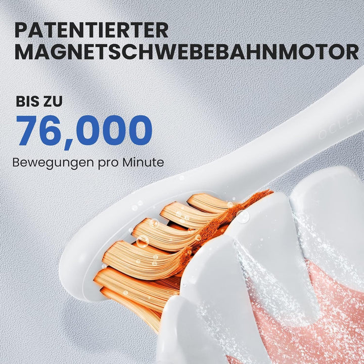 Oclean Flow Elektrische Zahnbürste, Schallzahnbürste mit 180 Tage Akkulaufzeit, 5 Putzmodi Zahnbürst