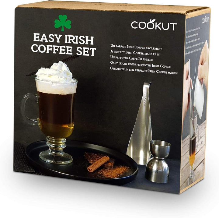 COOKUT - ICO Irish Coffee – Machen Sie einen perfekten Irish Coffee Home Home – Spezialwerkzeug inkl