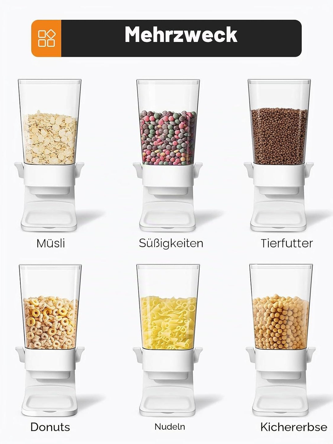 Tokokimo Cereal Dispenser, Zerkleinert Keine Cerealien Beim Ausgeben, Müslispender für Zereales Früh