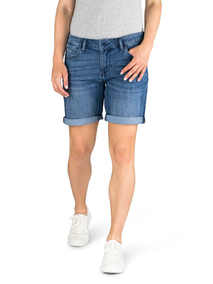 MUSTANG Damen Shorts Bermuda Kurze Jeans Hose Regular Jeansshorts Hotpants Basic Denim Stretch Baumw