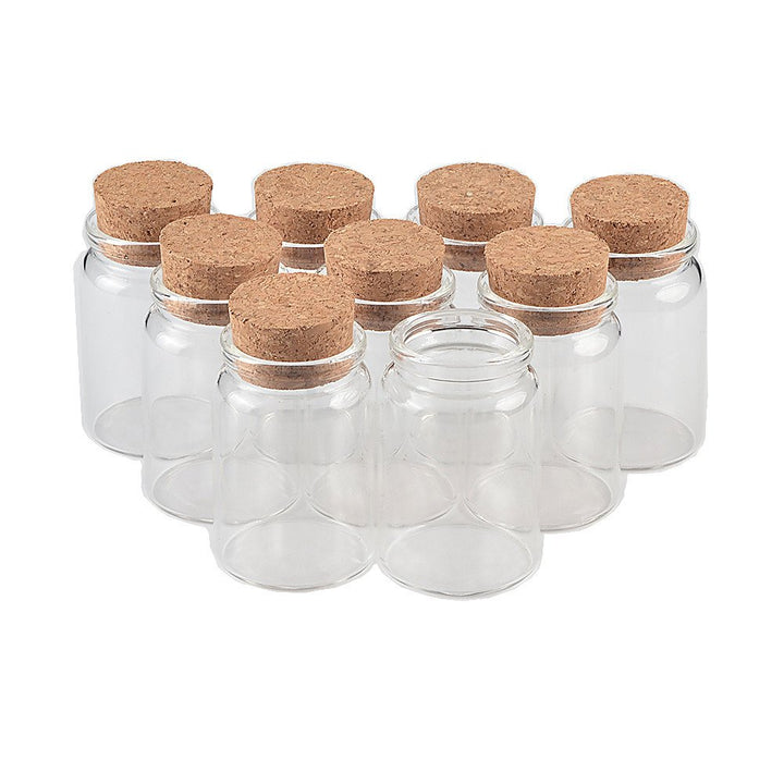 Jarvials 24pcs Aussendurchmesser 47mm vier verschiedene arten von klaren flaschen mit korken (24, 80