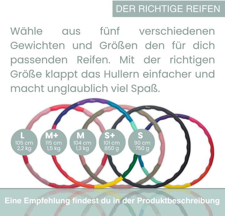 L - DAS ORIGINAL - Hula Hoop Reifen, Gymnastikreifen zum Abnehmen, Fitness für Fortgeschrittene [2,2