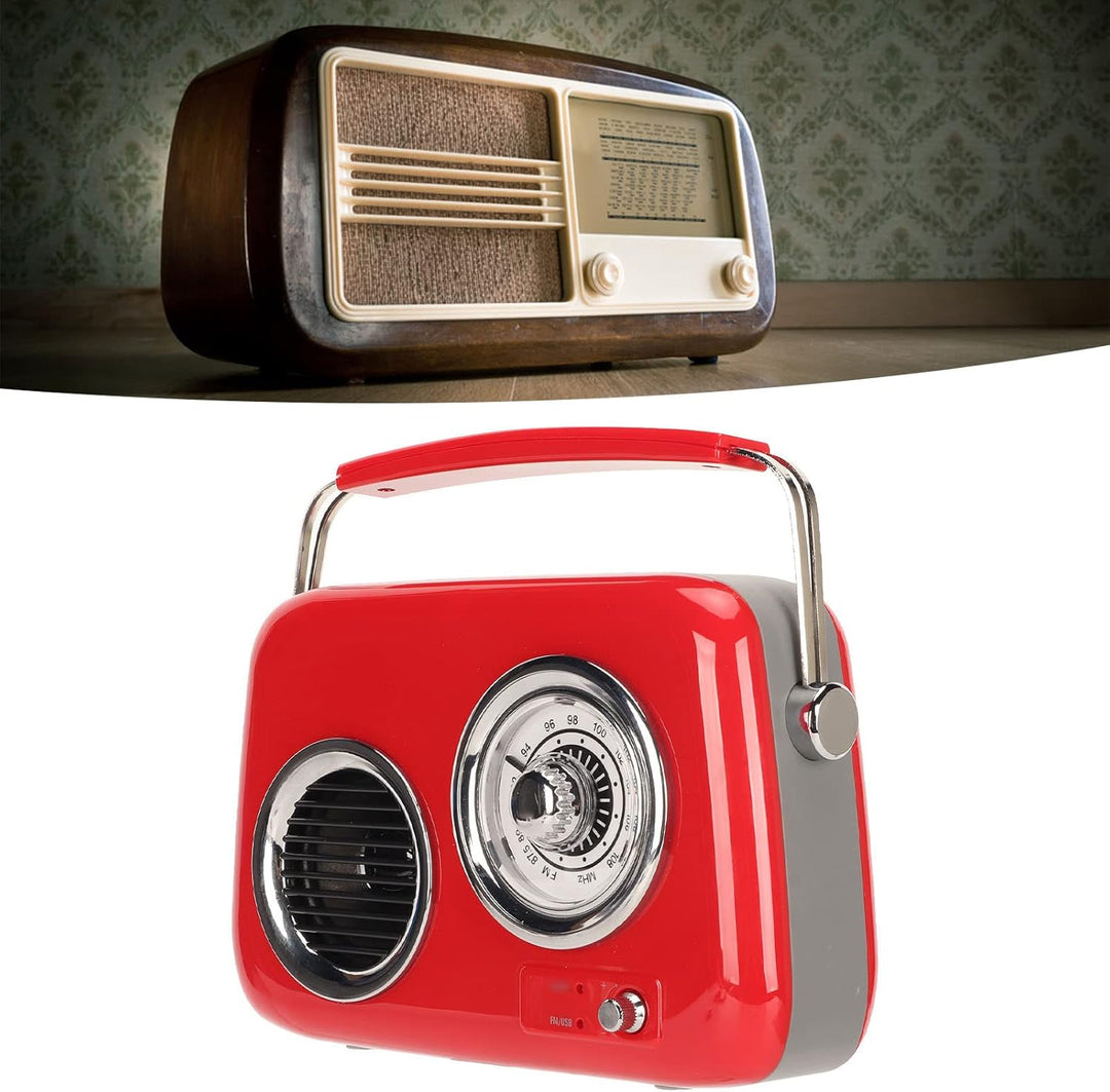 Vintage-Radio Retro-Radio Bluetooth-Lautsprecher, Tragbares Digitalradio, Tragbarer HiFi-Stereo-Soun