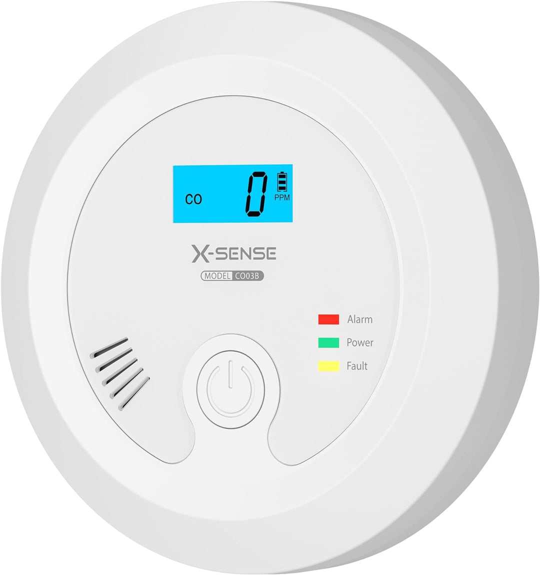 X-Sense CO Melder mit austauschbarer Batteriebetrie und LCD Display inkl. CO-Konzentration, Kohlenmo