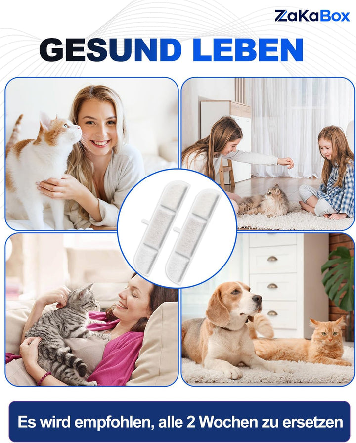 16+16 Pack Katzenbrunnen Filter Kompatibel mit DownyPaws Katzenbrunnen,Katzenbrunnen Filter 84oz/2.5