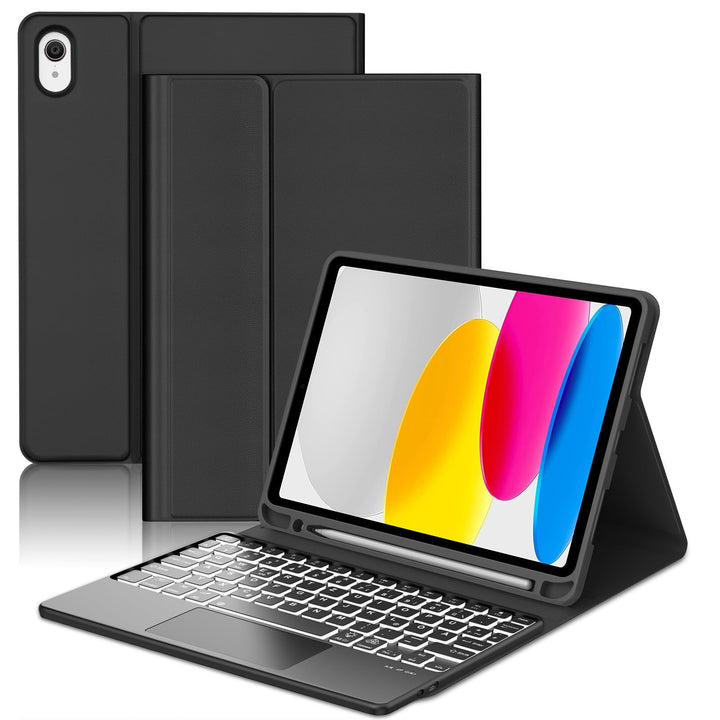 Für iPad 11. Gen A16 Hülle mit Touchpad & Beleuchtung QWERTZ | Für iPad 11 Hülle mit Tastatur - Mit