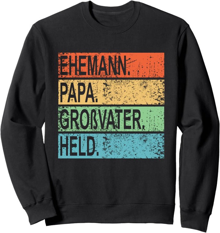 Ehemann Papa Grossvater Held Vater Vintage Geschenk Vatertag Sweatshirt