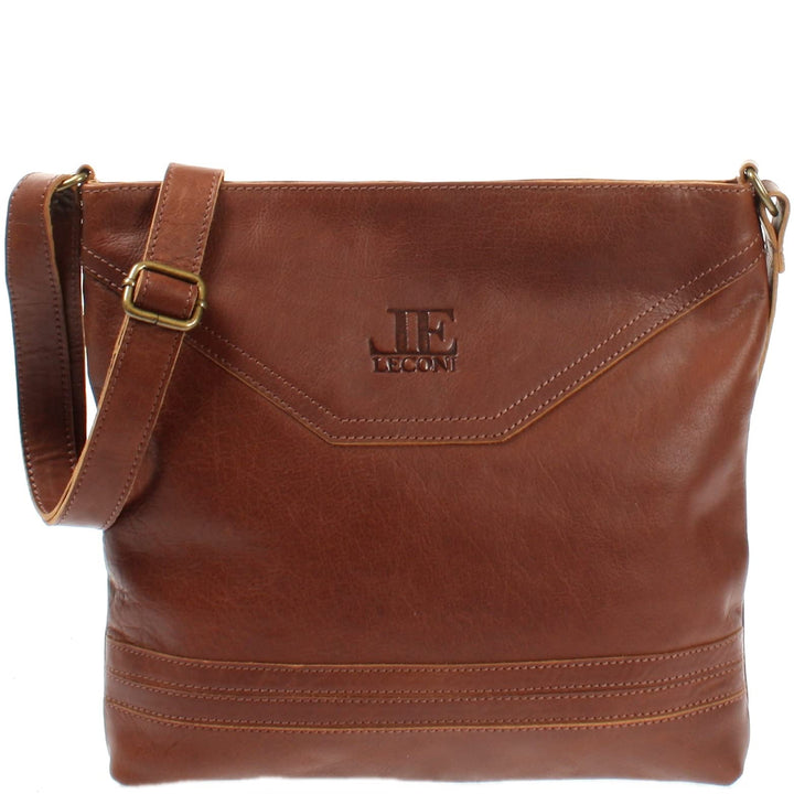LECONI Schultertasche Damentasche Umhängetasche natur weiche Ledertasche Handtasche Damen Leder 32x2