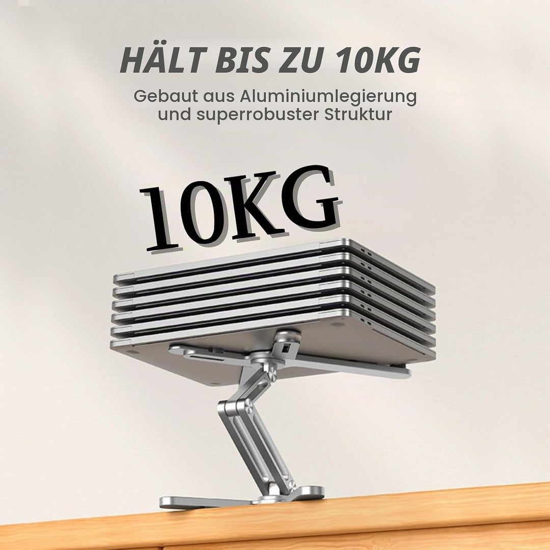 Laptopständer Mit 360° Drehbarer Basis, Höhenverstellbarer Laptopständer, Ergonomischer Faltbarer La