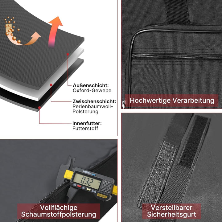 SUNDOY Keyboard Tasche – Gig Bag aus 600D Robustes Oxford-Gewebe, 10mm Schaumstoffpolsterung, Perfek