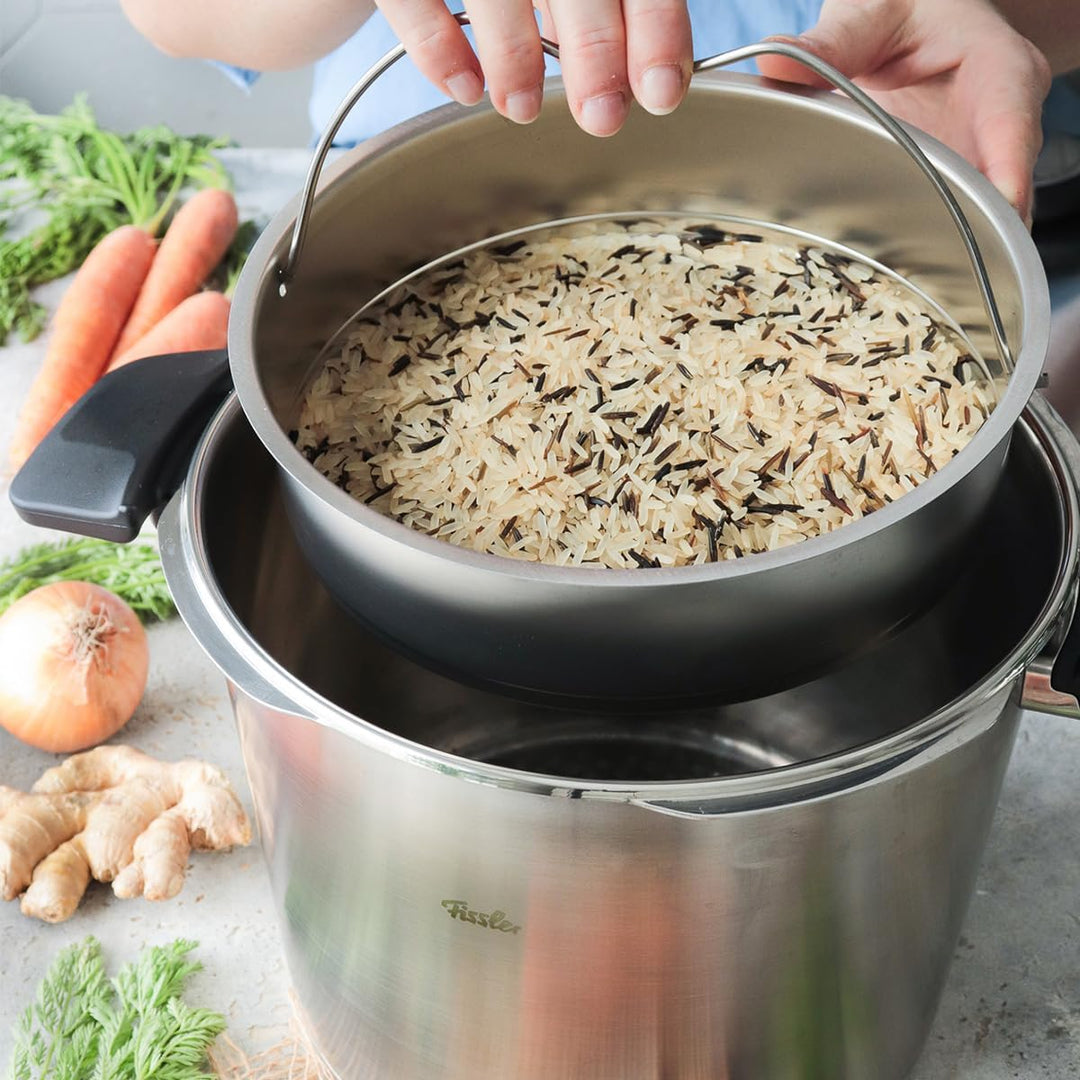 Fissler Vitavit Premium / Schnellkochtopf (6 L, Ø 22 cm) Edelstahl-Dampfkochtopf,4-Garstufen, inkl.
