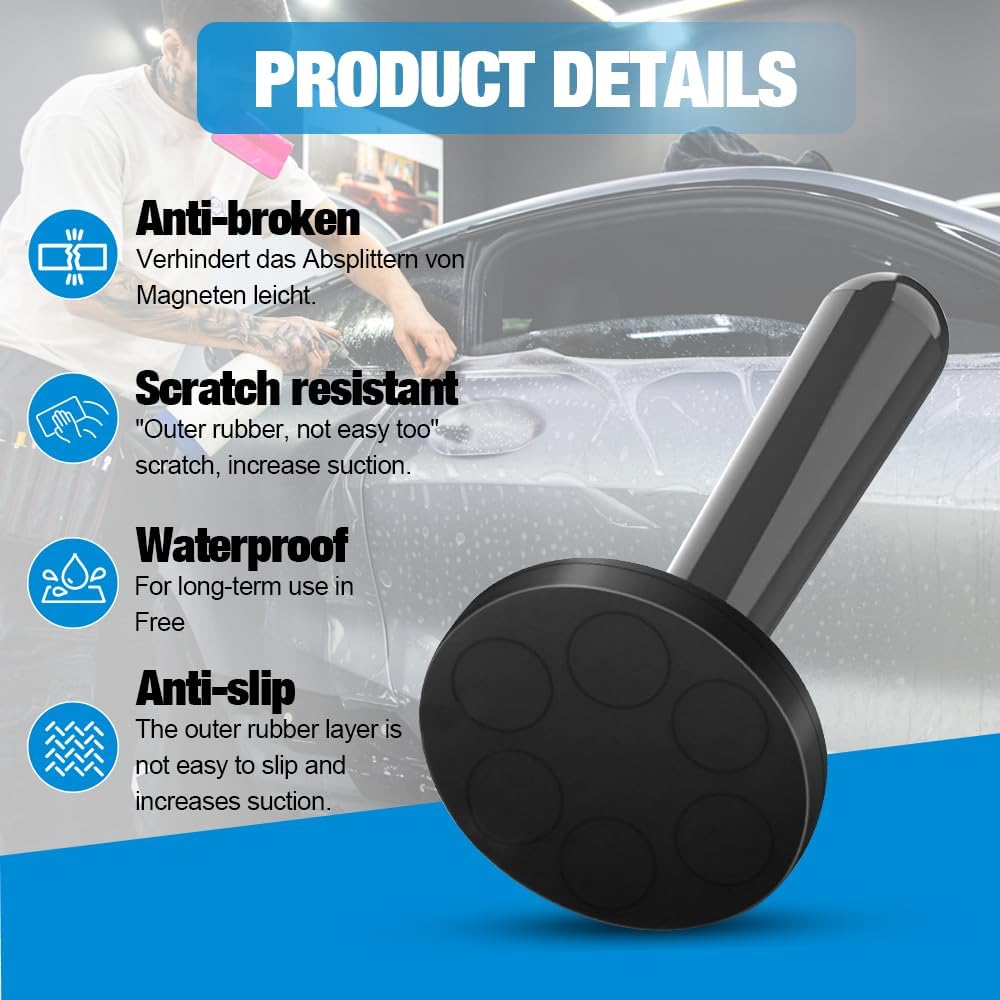 8 Stück Auto Montagemagnet, Mantagemagnet mit Griff Magnethalter Magnet für Folieren Folie Montagema