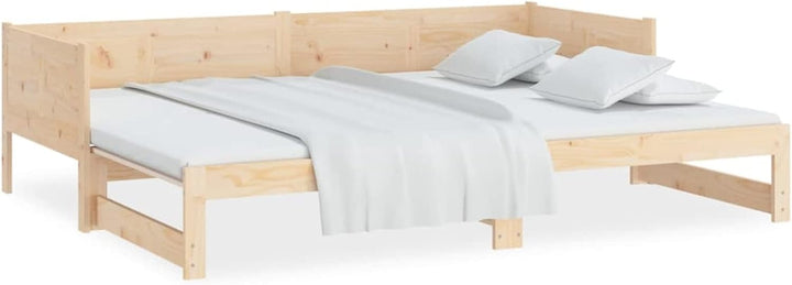 Tidyard Ausziehbares Tagesbett Sofa Sofabett Schlafsofa Bett Bettgestell Bettrahmen Bettsofa Doppelb