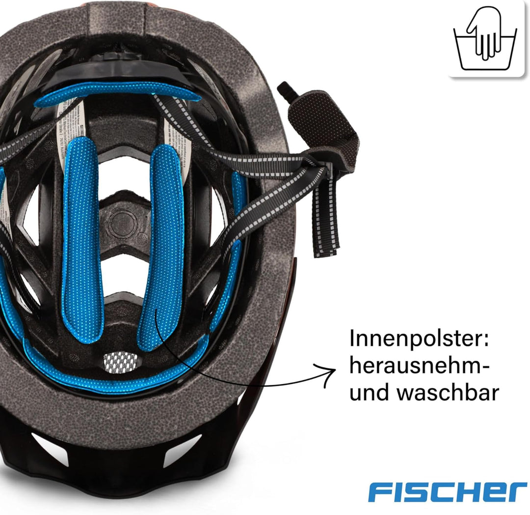 FISCHER Fahrradhelm, Radhelm, Cityhelm Urban Plus, mit integriertem LED-Rücklicht für Damen und Herr