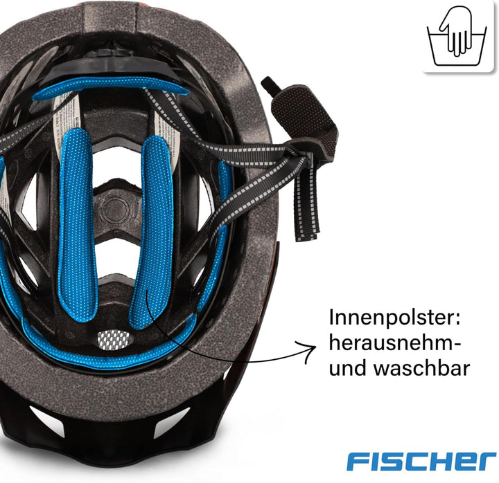 FISCHER Fahrradhelm, Radhelm, Cityhelm Urban Plus, mit integriertem LED-Rücklicht für Damen und Herr