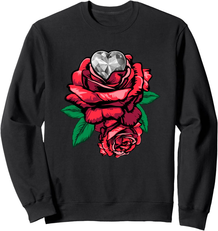 Rosen Blume Hobbygärtner Gärtner - Herz Diamand Rose Sweatshirt