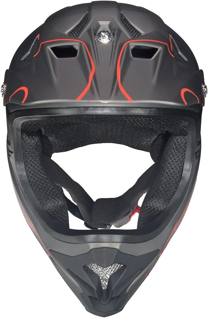 RXD-9001 Downhill Fahrrad BMX Fullface Mountainbike MTB Enduro Freeride Dirt Helm Matt Schwarz S (55