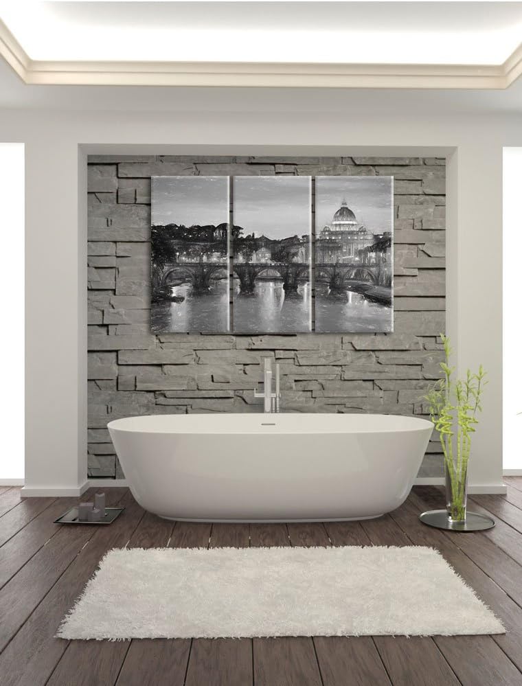 Pixxprint Vatikan in Rom als Leinwandbild/Grösse: 3 Teilig (120x80 cm) cm/Wandbild/Kunstdruck/fertig
