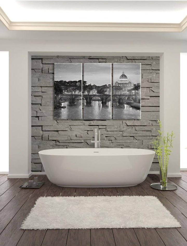 Pixxprint Vatikan in Rom als Leinwandbild/Grösse: 3 Teilig (120x80 cm) cm/Wandbild/Kunstdruck/fertig