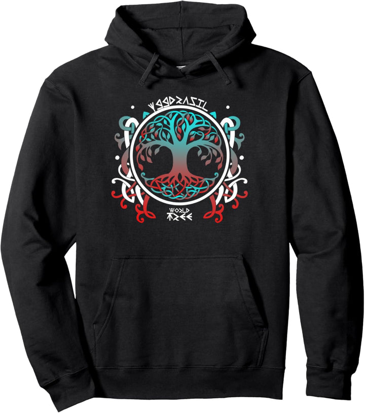 Wikinger-Symbol YGGDRASIL nordisches Symbol Nordische Rune Zeichen Glyphe Pullover Hoodie