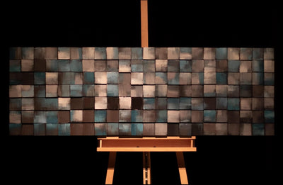 KunstLoft Wanddeko Holz rustikal | 100% HANDGEFERTIGT | 150x50x7cm | Holzbild 'Ruhe des Blauen' | Ab